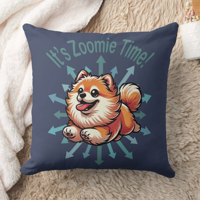 It’s Zoomie Time Pomeranian Cushion (Blanket)