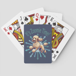 It’s Zoomie Time Poodle Playing Cards