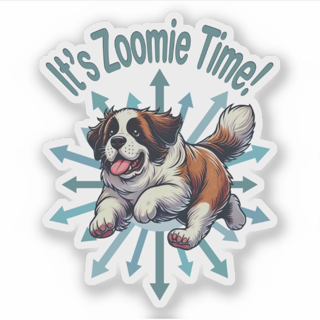 It’s Zoomie Time Saint Bernard (Front)