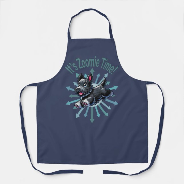 It’s Zoomie Time Scottish Terrier Apron (Front)