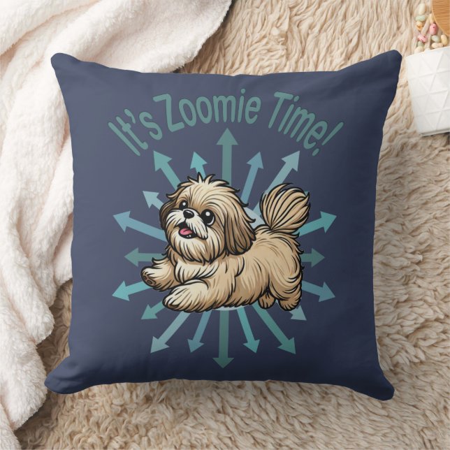 It’s Zoomie Time Shih Tzu Cushion (Blanket)