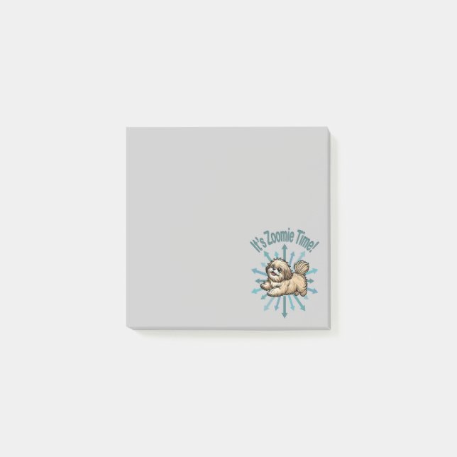 It’s Zoomie Time Shih Tzu Post-it Notes (Front)