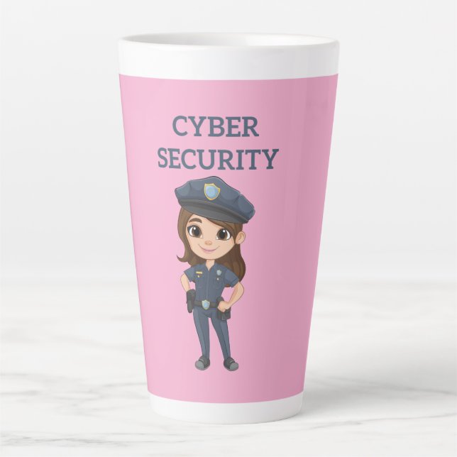 IT Security: Digital Defender Latte Mug (Front)