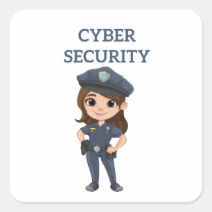 IT Security: Digital Defender Square Sticker
