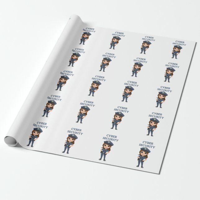 IT Security: Digital Defender Wrapping Paper (Unrolled)