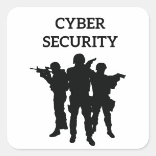 IT Security: The Digital Defence Squad Square Sticker