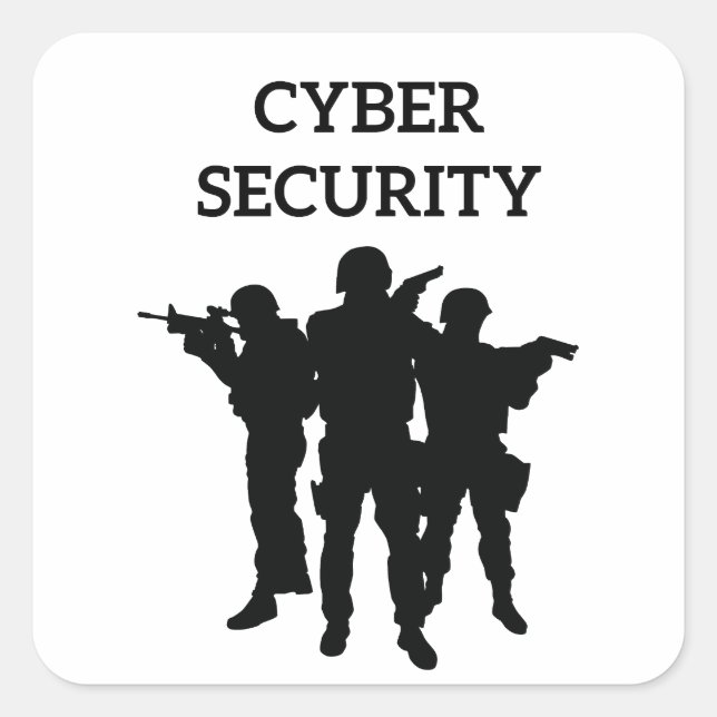 IT Security: The Digital Defence Squad Square Sticker (Front)