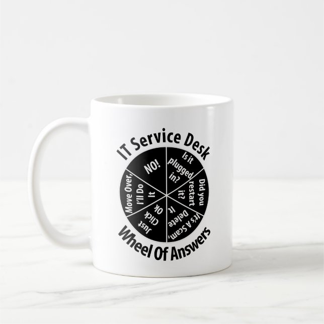 IT Service Desk Wheel Answer Information Tech Cup (Left)