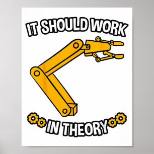It Should Work In Theory Tshirt Robotics Engineer Poster
