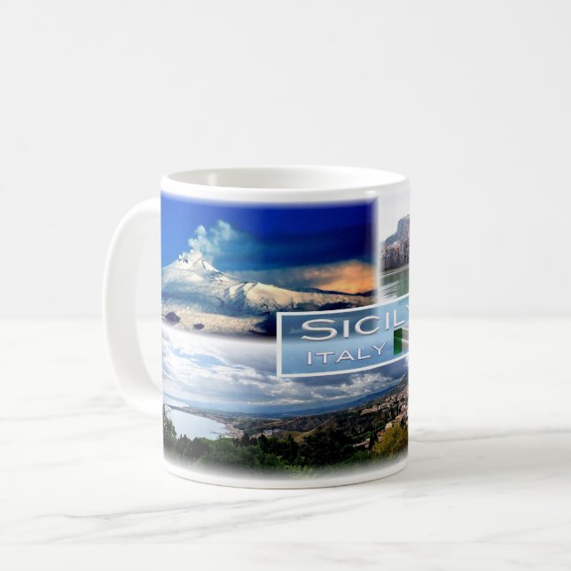 IT Sicily - Etna Volcano - Cefalu' - Taormina - Coffee Mug (Front Left)