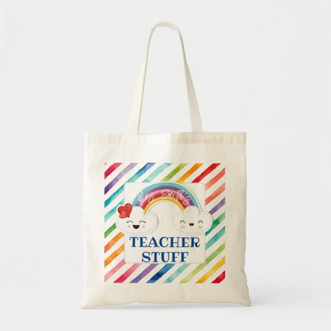 It take a big heart red apple teacher appreciation tote bag (Front)