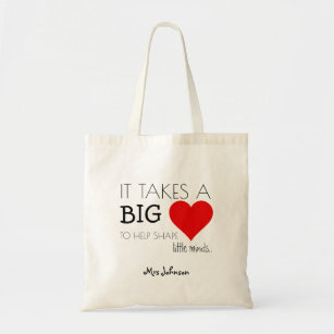 It Takes a Big Heart   Teacher Appreciation Gift Tote Bag
