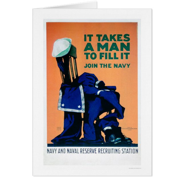 It Takes a Man to Fill a Uniform - Navy (US02289A) (Front)