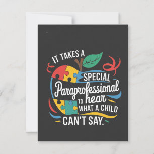 It Takes a Paraprofessional to Hear What a Child  Card