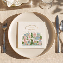 It Takes a Village Baby Shower Napkins