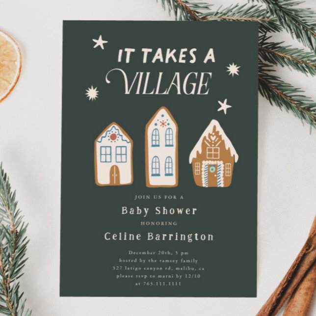 It Takes a Village Boy Baby Shower Invitation (Creator Uploaded)