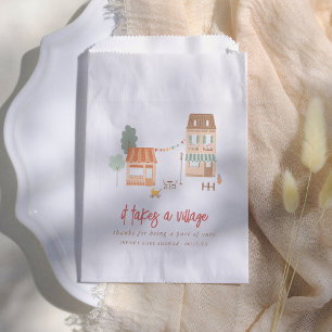 It Takes A Village Cute Baby Shower Thank You Favour Bag