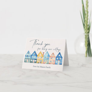"It Takes A Village" Foster Care & Adoption Shower Thank You Card