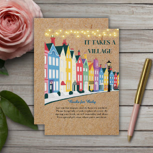 It takes a Village Modern Craft Baby Shower Enclosure Card