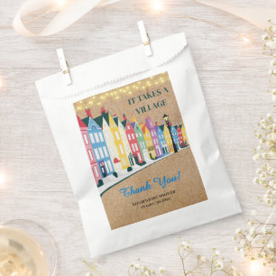 It takes a Village Modern Craft Baby Shower Favour Bag