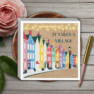 It takes a Village Modern Craft Baby Shower Napkin