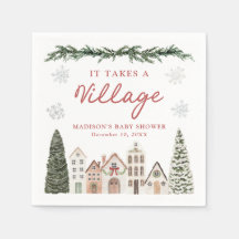 It Takes a Village Snowflake Winter Baby Shower