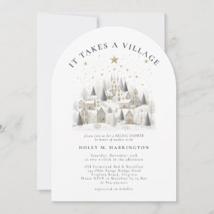 It Takes a Village Winter Baby Shower Invitation