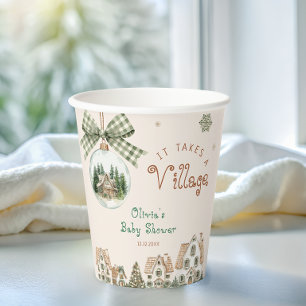 It Takes a Village Winter Baby Shower Paper Cups