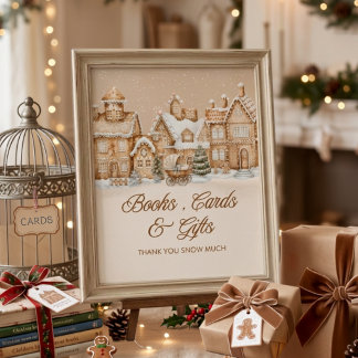 It Takes A Village Winter House Baby Shower Poster