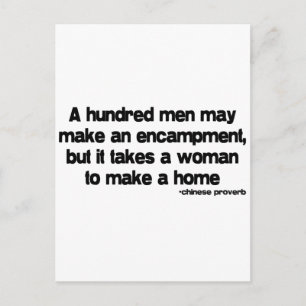 It Takes a Woman quote Postcard