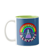 It takes ALKYNES! Rainbow flask chemistry pun