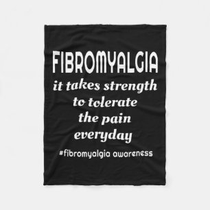 It Takes Strength Purple Fibro Awareness Fleece Blanket