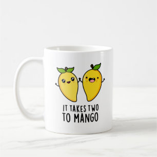 It Takes Two To Mango Funny Dancing Fruit Pun Coffee Mug
