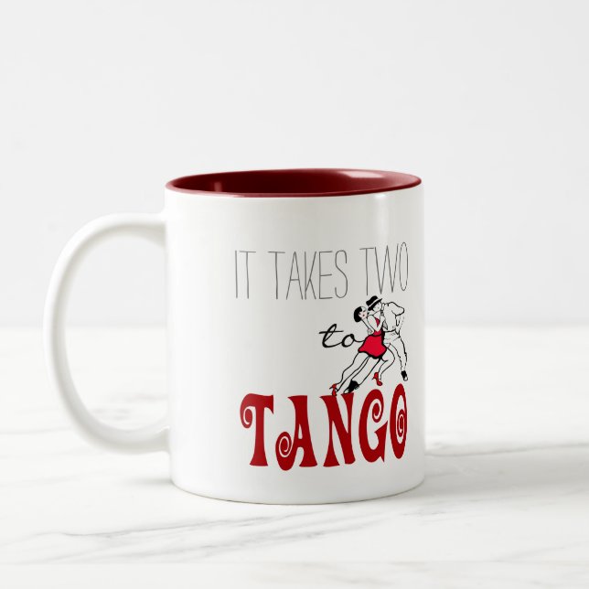 It takes Two to Tango Two-Tone Coffee Mug (Left)