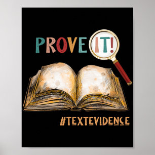 It Text Evidence Funny Test Day Gifts For Teachers Poster