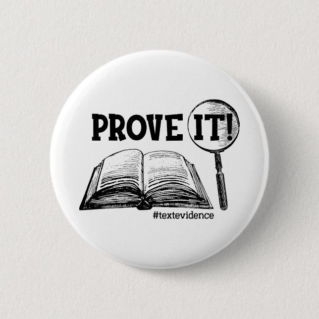 It Text Evidence Funny Testing Day Gifts For Teach 6 Cm Round Badge (Front)