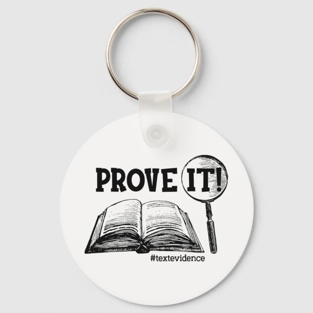 It Text Evidence Funny Testing Day Gifts For Teach Key Ring (Front)