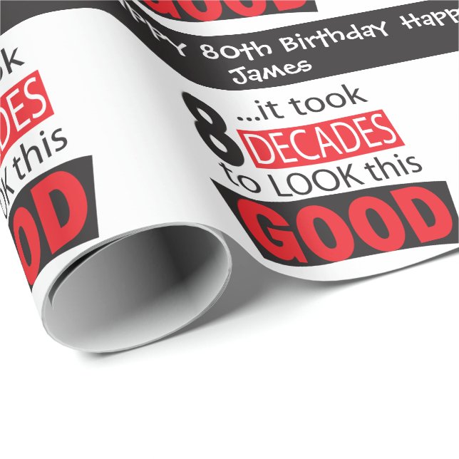 It Took 8 Decades to Look this Good Wrapping Paper (Roll Corner)