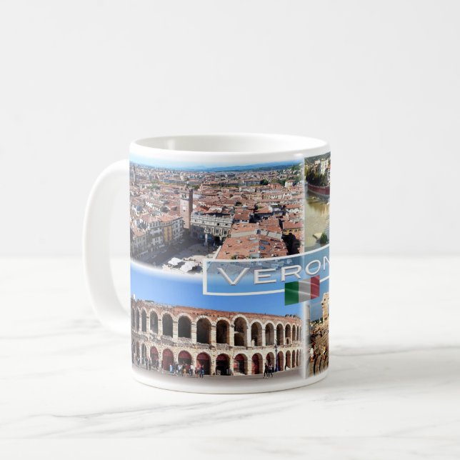 IT Verona - Arena Internally - Castelvecchio Bridg Coffee Mug (Front Left)