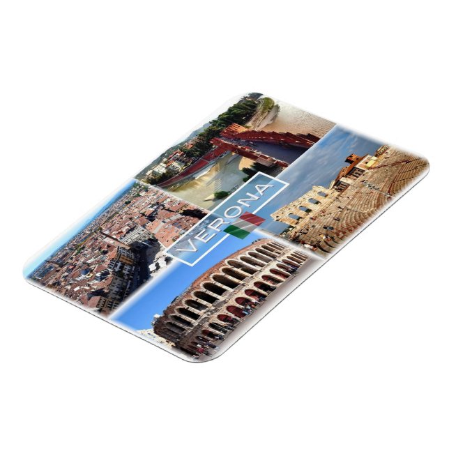 IT Verona - Arena Internally - Castelvecchio Bridg Magnet (Left Side)
