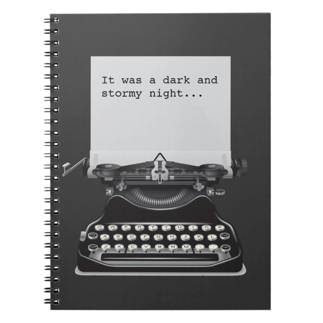 It was a Dark and Stormy Night Notebook (Front)