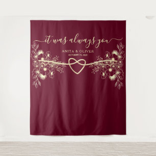 It Was Always You Wedding Backdrop Tapestry