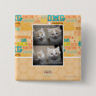 It was Fluffy 15 Cm Square Badge