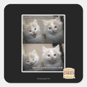 It was Fluffy Square Sticker