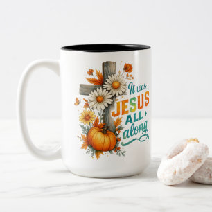 It was Jesus.... Two-Tone Coffee Mug