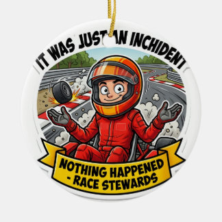 It Was Just An Inchident - Karting Racing Radio Me Ceramic Ornament