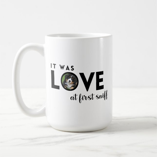 It was LOVE Custom photo Dog Lover  Coffee Mug (Left)