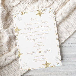 It Was Written in the Stars Adoption Shower Invitation
