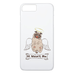 It Wasn't Me angel pug funny quote iPhone 8 Plus/7 Plus Case
