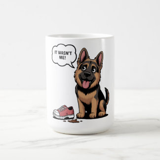 It Wasn't Me Funny German Shepherd Puppy Destroyed Coffee Mug